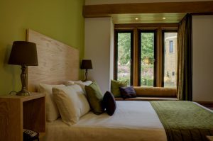 Bedroom with a Cathedral view